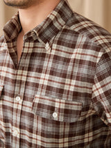 Tonante Cotton Shirt - Chestnut Plaid