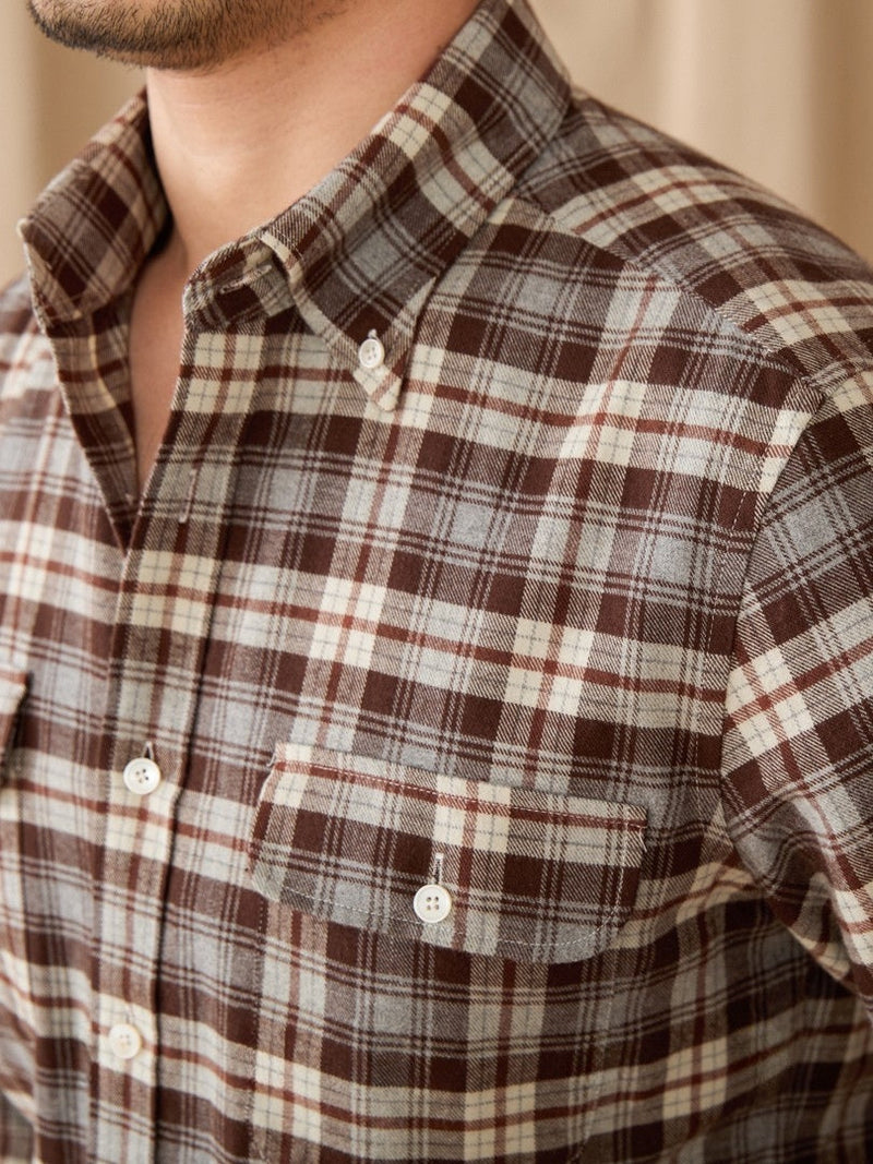 Tonante Cotton Shirt - Chestnut Plaid